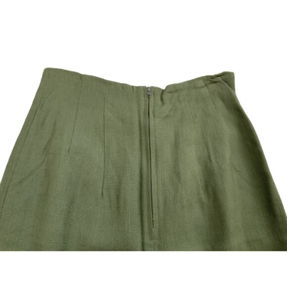 Lot 2 Vintage Pencil Skirt Green & Blue Size 6 & S - Knee-Length Back Slit Lined - Picture 5 of 16